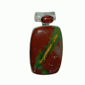 Bloodstone and Garnet Pendant