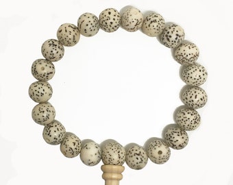 Beige White Lotus Seed Bracelet