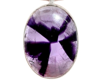 Amethyst Star Pendant Oval with with starburst effect