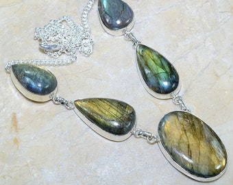 Spectrolite Labradorite Necklace Golden Labradorite Pendant