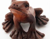 Tree Frog Bead Boxwood Netsuke Figures Bead