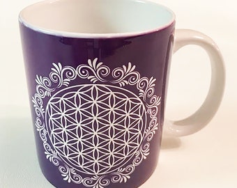 Purple Flower of Life Coffee Mug