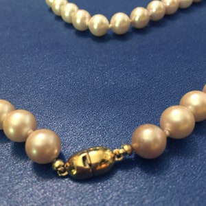Vintage Monet Knotted 28 inch Faux Pearl Necklace