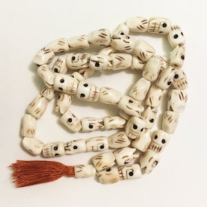 Human Skull Bone Mala Beads - Single Beads