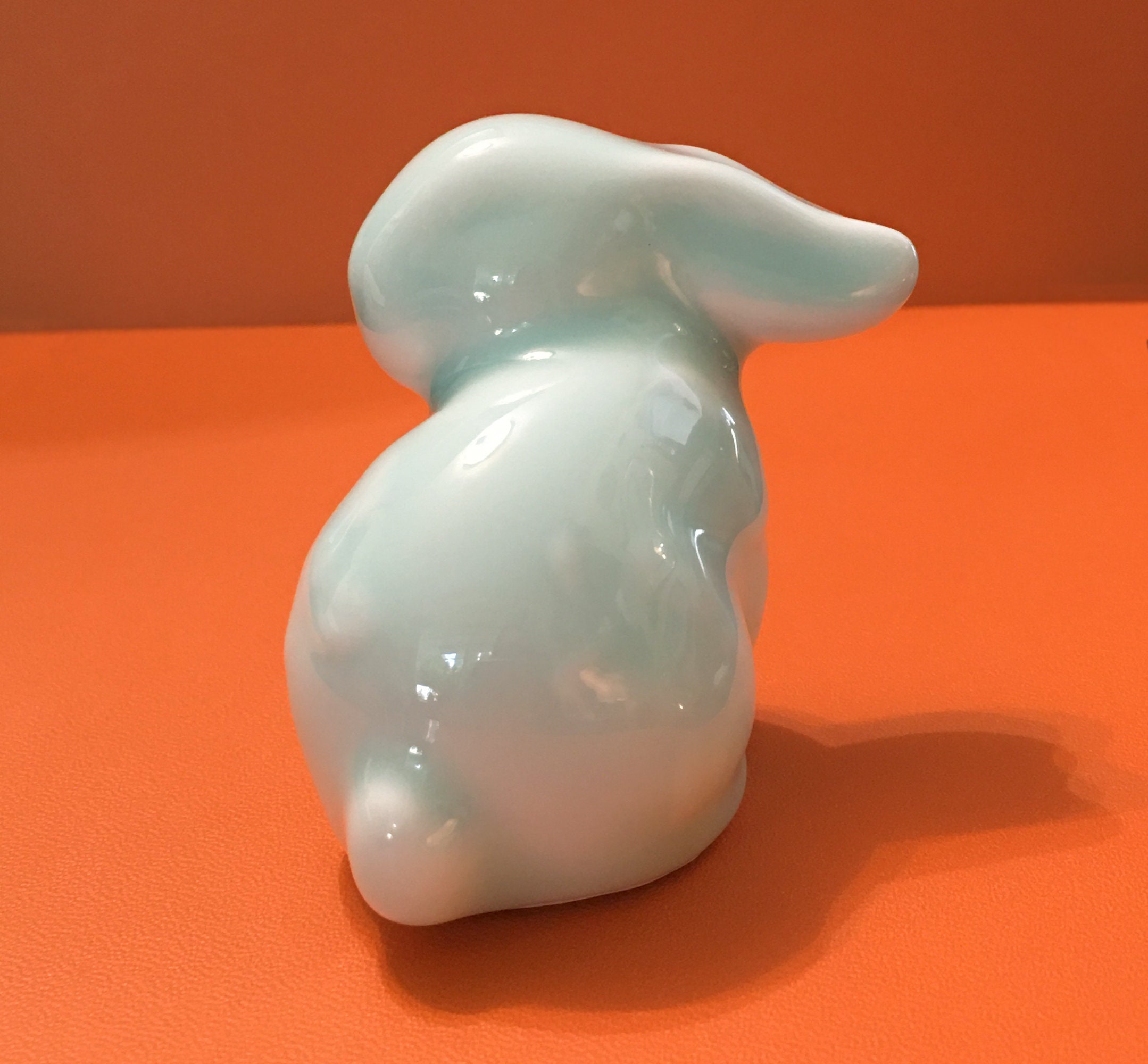 Porcelain Chinese Pattern Rabbit Chinese Year of the Rabbit Figurine Celadon Glazed Porcelain - Etsy