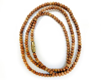 3mm Sandalwood Beads 19 inch length