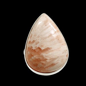 Peach Scolecite Ring size 7.5