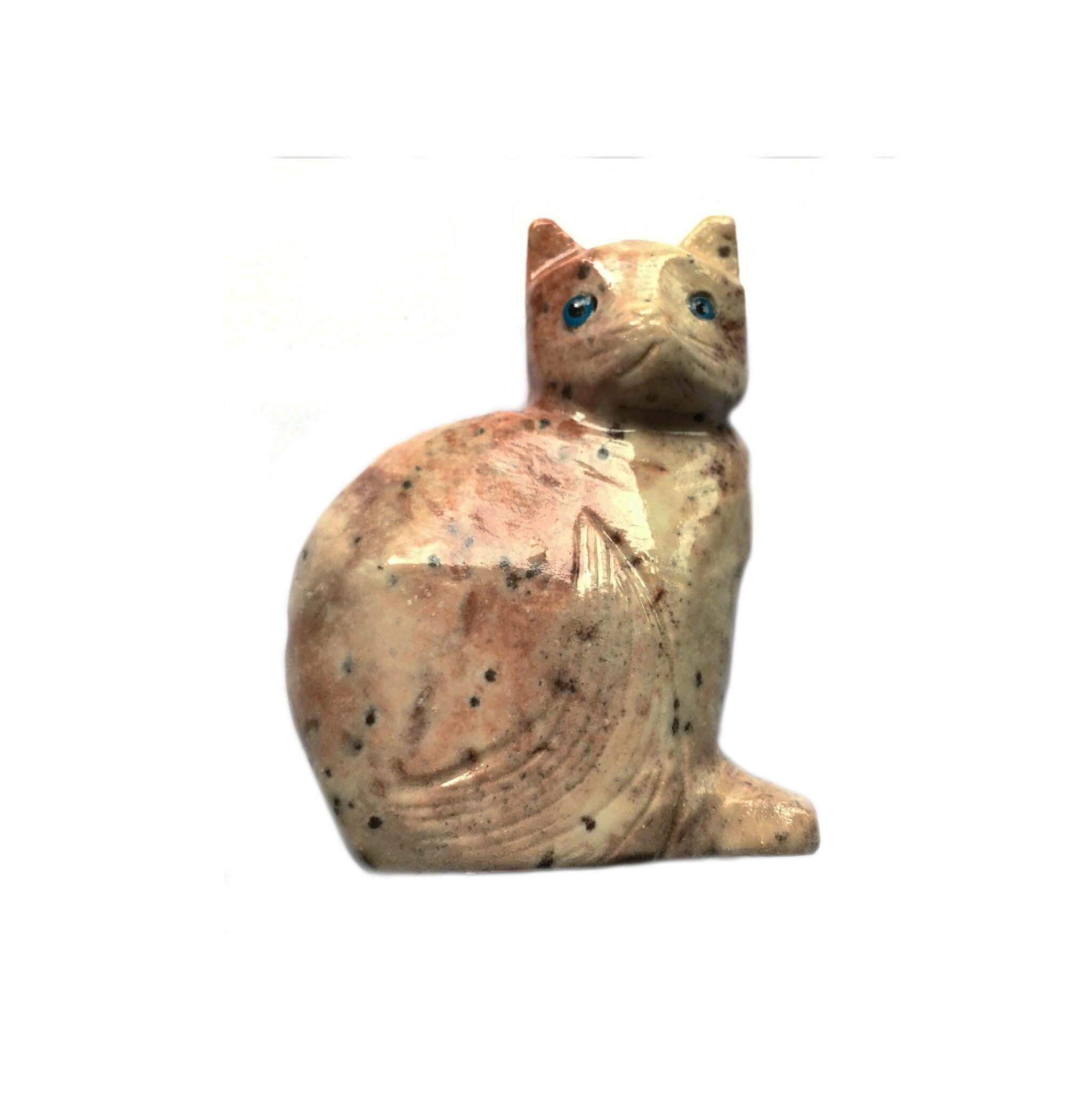 座っている子猫の石鹸石彫刻 - Etsy 日本
