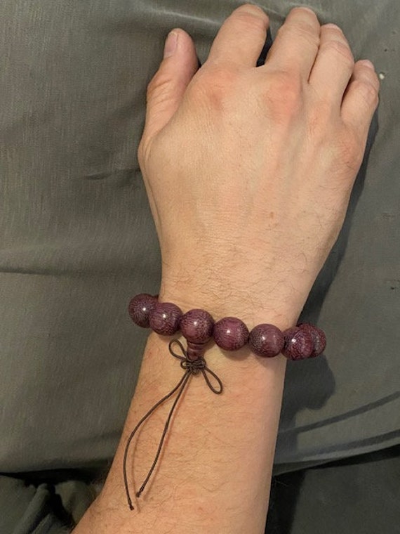 Purpleheart Wood Stretchy 108 Bead Mala Purpleheart Wood Stretchy 108 Bead Mala