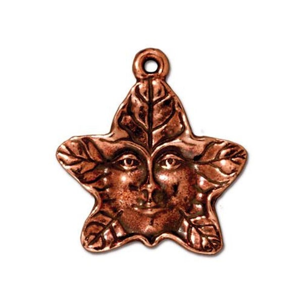 Tree Spirit Pendant or Antique Copper Plated Pewter Charm from TierraCast