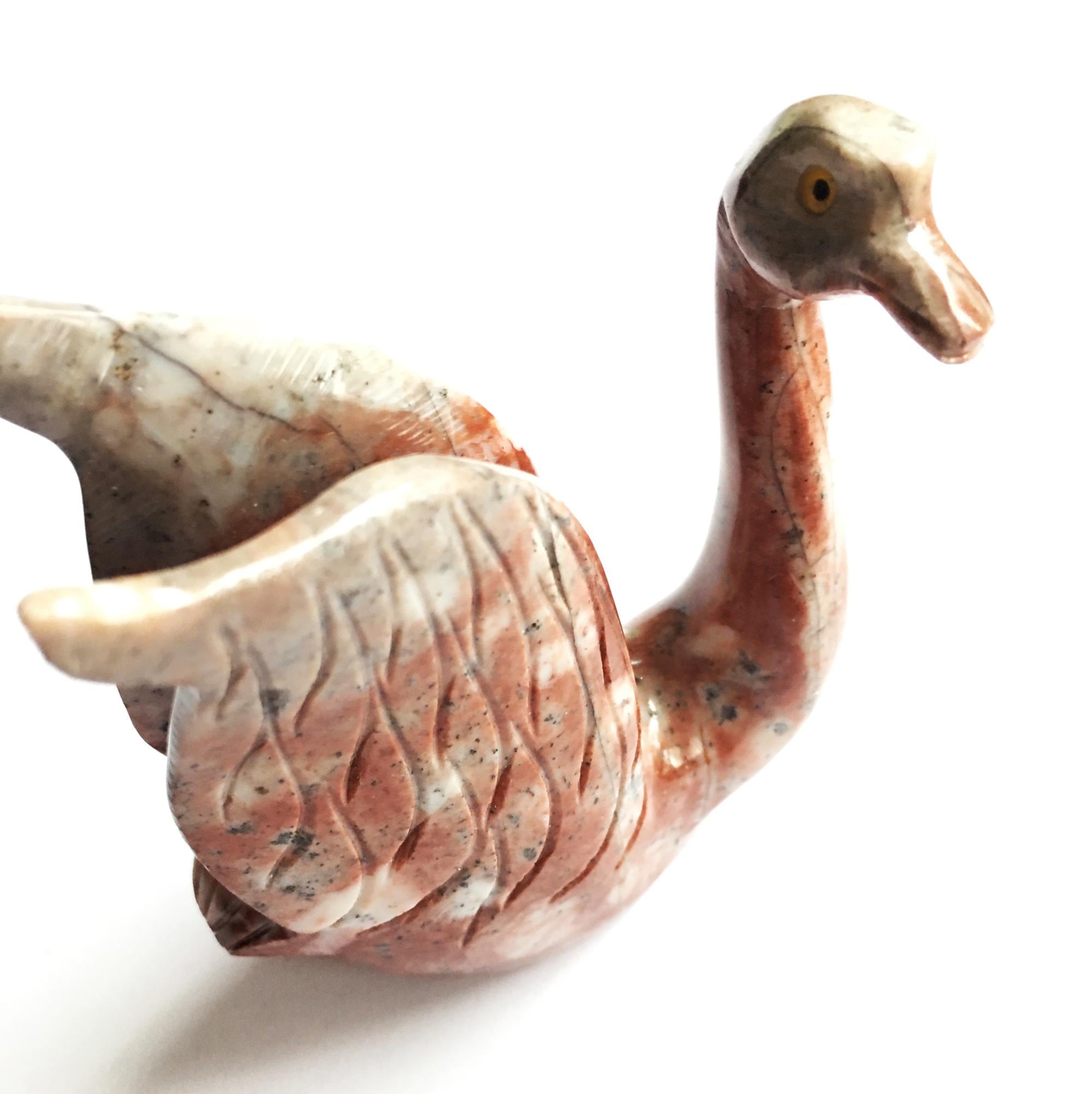 白鳥の石鹸石彫刻 - Etsy 日本