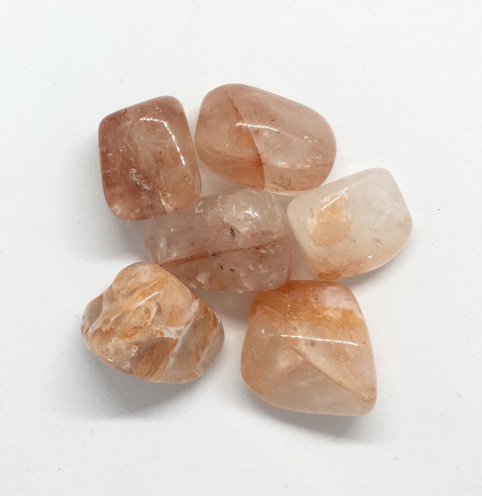 Orange Elestial Quartz Quarter Pound Large Tumbled Stones Etsy