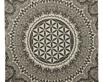 Mandala Flower of Life Meditation Cloth for Prosperity