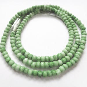 Green 20 Inch Water Buffalo Bone 3mm Beads