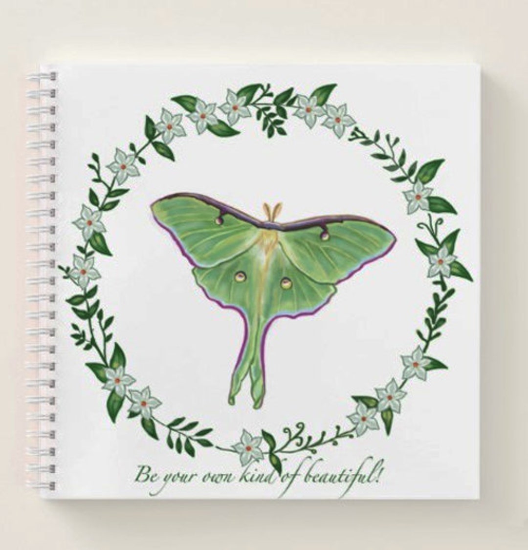 Moth Notebook Luna Moth Notebook Lined 8.5 by 8.5 - Etsy