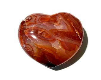 Carnelian Puffy Heart 42mm wide.