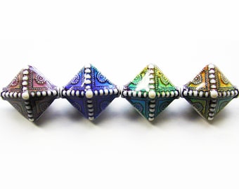 Northern Lights Design Strand of Ten Mirage Beads