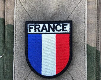 Embroidered French Flag Diamond Patch - Ideal for Uniforms, Airsoft, Adventurers and Patriots