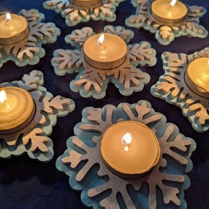 Snowflake Tealights (design file only SVG & DXF - not a physical item)