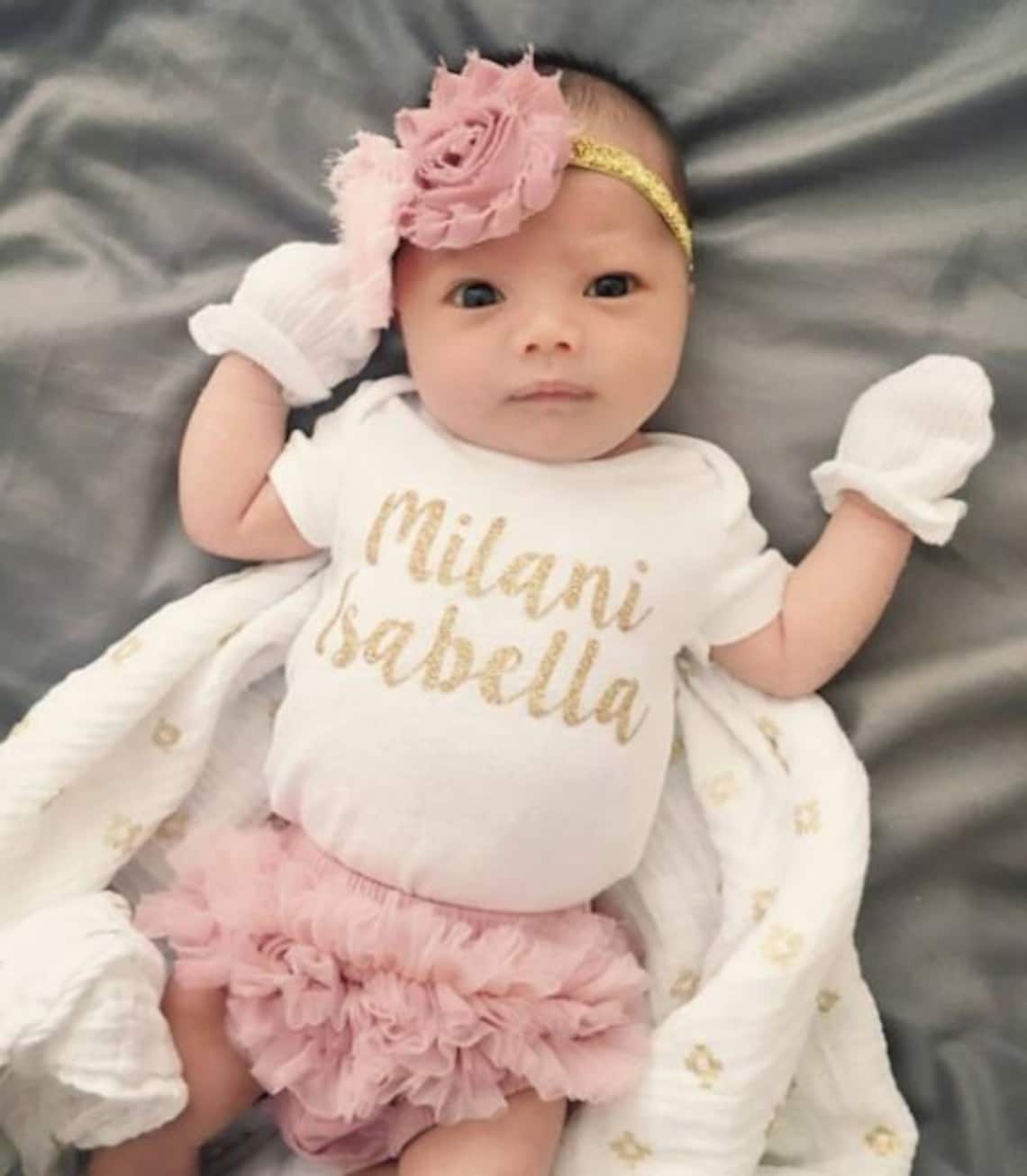 Baby Girl Coming Home Outfit Newborn Girl Coming Home Outfit Etsy