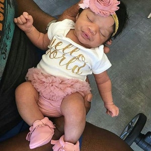 PREORDER Baby Girl Coming Home Outfit Baby Girl Clothes Hello World Newborn Outfit Girl Summer image 10