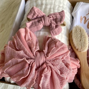 PREORDER Gift for newborn baby girl, coming home outfit, baby shower present for girl, swaddle blanket set Summer image 3