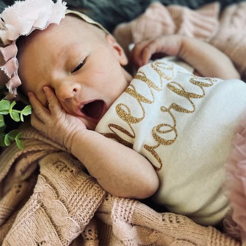 PREORDER Newborn Girl Coming Home Outfit Baby Girl Clothes Hello World Going Home Outfit Summer image 10