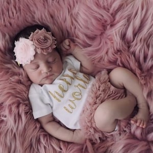 Baby Girl Coming Home Outfit Baby Girl Clothes Hello World Newborn Outfit Girl Summer image 6