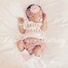 Baby Girl, Coming Home Outfit, Baby Gift, Baby Girl Bloomers Set 