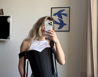 Corsé sobre el busto personalizado: Top bustier de satén de talla grande