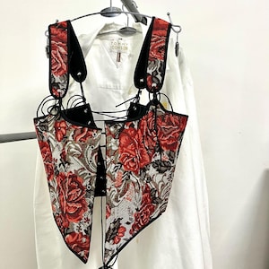 Renaissance corset belt like rave outfit or festival outfit, plus size corset top, embroidered corset dress, fairy corset top vintage