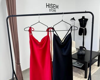 Tailor-Made Satin Mini Dress with Corset