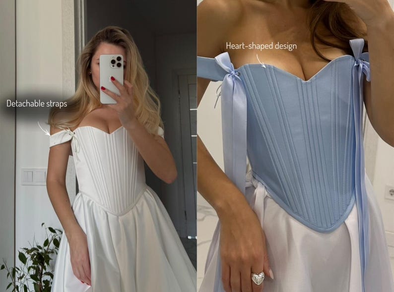 Overbust custom made corset wedding dress, plus size corset tank, Bridgerton fairy bustier top, renaissance corset belt, vintage corset top
