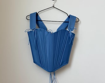 Corsé de satén personalizado sobre el busto: bustier renacentista, talla grande disponible