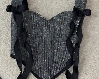 Glitter Overbust Corset Top: Custom Made Fairy Bustier