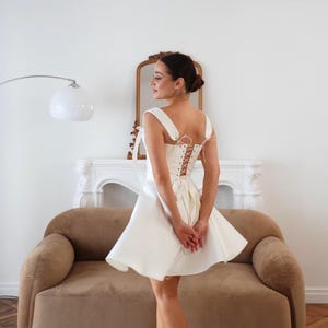 White Fairy Wedding Dress: Custom Corset Bustier - Plus Size Available