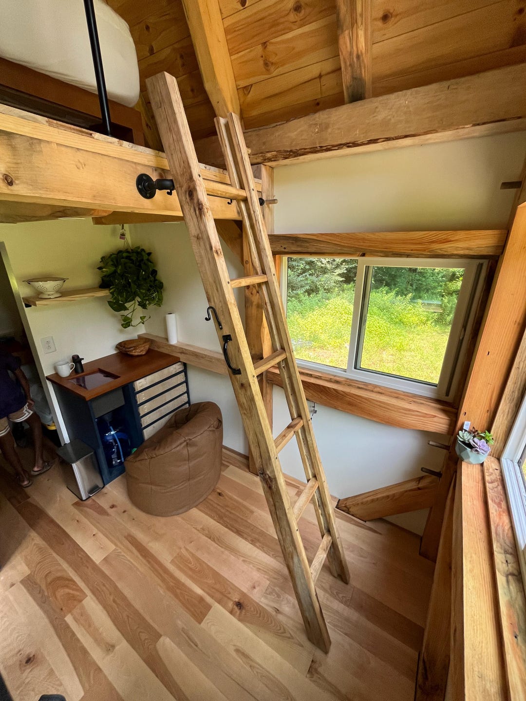 Hickory - Custom Folding Loft Ladder for Tiny Houses | Space-saving ...