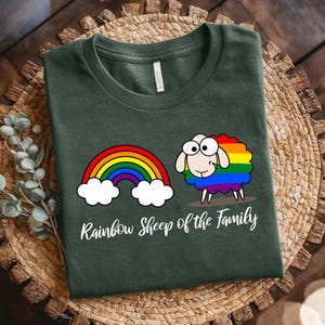 Rainbow Sheep of the Family Shirt, Funny LGBTQ Pride Tee, Queer Family Outcast Shirt, Gay Pride Graphic Shirt, Unisex Pride Month Top