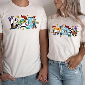 Retro Mom and Dad Disney Toy Story Shirt, New Mom Shirt,New Dad Shirt,Disney Dad Shirt,Pregnancy Announcement Shirt,Matching Mom and Dad Tee
