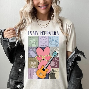 In my Peeps Era Easter Shirt, Happy Easter Shirt,Womens Easter Shirt,Cute Peeps Playing Guitar Shirt,Easter Family Shirt,Easter Matching Tee