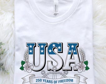 Koszulka USA 250 lat wolności, koszulka vintage z Ameryką, koszulka patriotyczna z okazji 4 lipca, koszulka damska z herbem USA