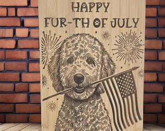 Patriotic Pup: Golden Doodle SVG for Your July 4th Crafting Projects
