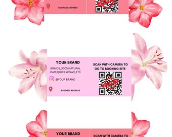 Foldable Hair,Nails,Lashes Business Flyer Template – Canva Editable