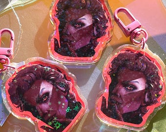 ASTARION Baldur's Gate 3 BG3 keychain charm 2.5" with star holo front side epoxy