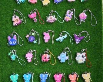 Acrylic Candy Charms: Kawaii Phone Straps, 1.25-1.5 inch Designs