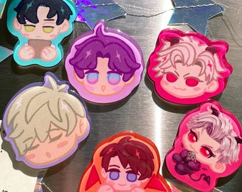 LADS Love and Deepspace Acrylic Fridge 2.5” Magnets! Zayne, Rafayel, Xavier, Sylus, Caleb