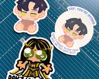 LADS love and deepspace Vinyl 3" Waterproof Stickers Zayne, Rafayel, Sylus, Xavier, Caleb