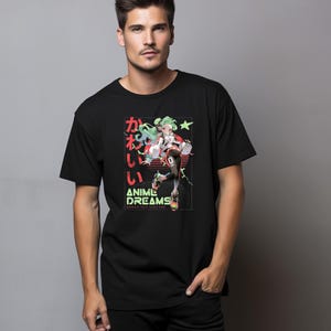 Specially Designed Kawaii Cyberpunk T-Shirt for Anime Lovers – Stylish and Stylish Japanese Style Unisex Oversize T-Shirt
