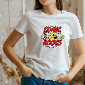 Weird Comic Book Characters T-Shirt | Funny Cartoon Tee | Unique Graphic Shirt for Comic Lovers