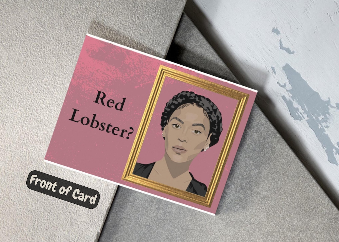 Beyonce Greeting Card, Red Lobster Beyonce Birthday Card - Etsy